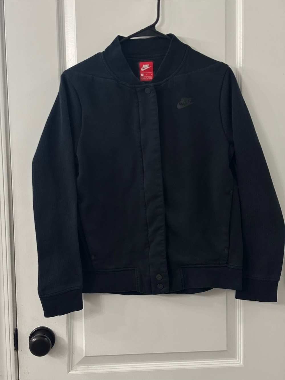 Nike Black Tech Fleece Bomber Jacket - Women - Picture 3 of 11